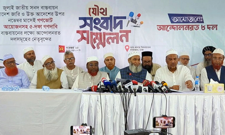 দাবি না মানলে যমুনার সামনে অনশন বসবে ইসলামী ৮ দল