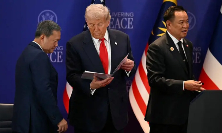 যুদ্ধবিরতিতে থাইল্যান্ড-কম্বোডিয়াকে অভিনন্দন জানালেন ট্রাম্প