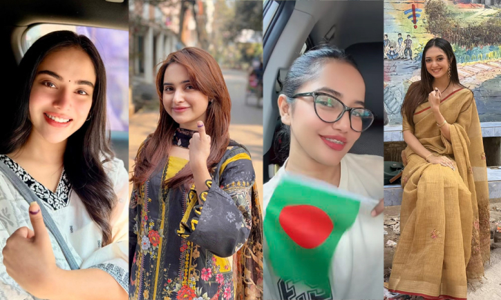 প্রথম ভোট দিয়ে যা বললেন তারকারা