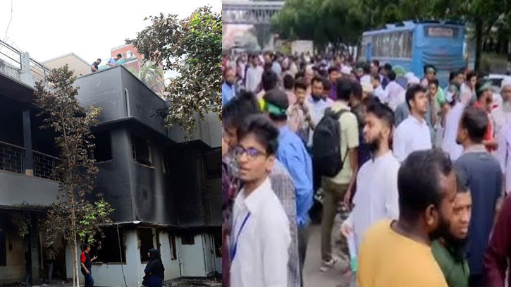 সকাল থেকেই ছাত্র-জনতার দখলে ধানমন্ডি ৩২ নম্বর সকাল থেকেই ছাত্র-জনতার দখলে ধানমন্ডি ৩২ নম্বর