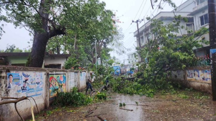 কক্সবাজারে মোখার হানায় ভাঙছে গাছপালা-ঘরবাড়ি