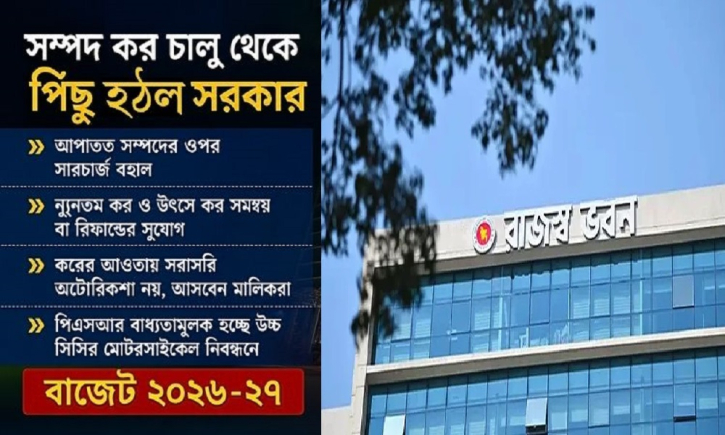বাজেট ২০২৬-২৭: থাকছে না সম্পদ কর