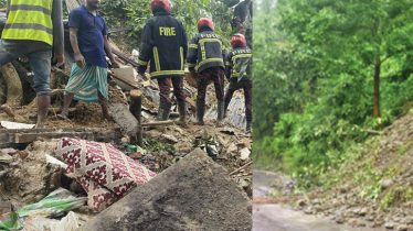 সিলেটে পাহাড়ধসে মাটির নিচে আটকা ৩ জন