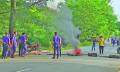 অবরোধে থমকে গেছে খাগড়াছড়ি
