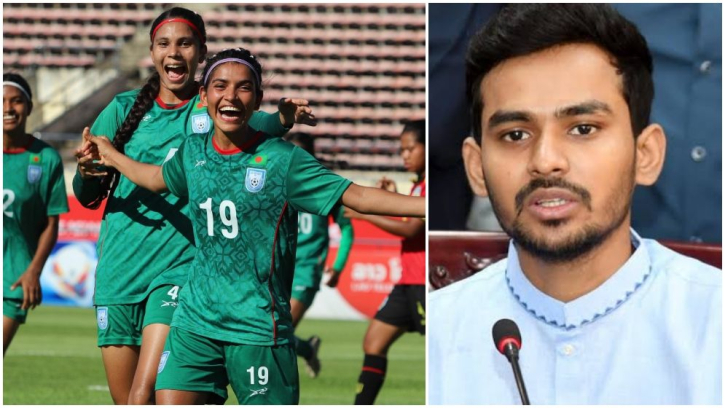 বড় জয়ে নারী ফুটবলারদের প্রশংসায় যুব ও ক্রীড়া উপদেষ্টা বড় জয়ে নারী ফুটবলারদের প্রশংসায় যুব ও ক্রীড়া উপদেষ্টা